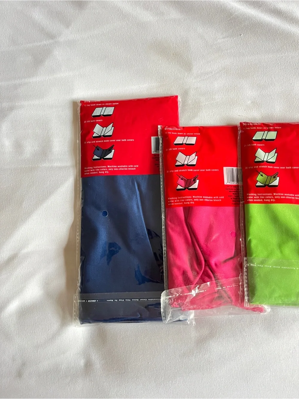 Target Stretchable Bookcover Lot (4) Jumbo & Standard Navy Pink Green Polka Dot